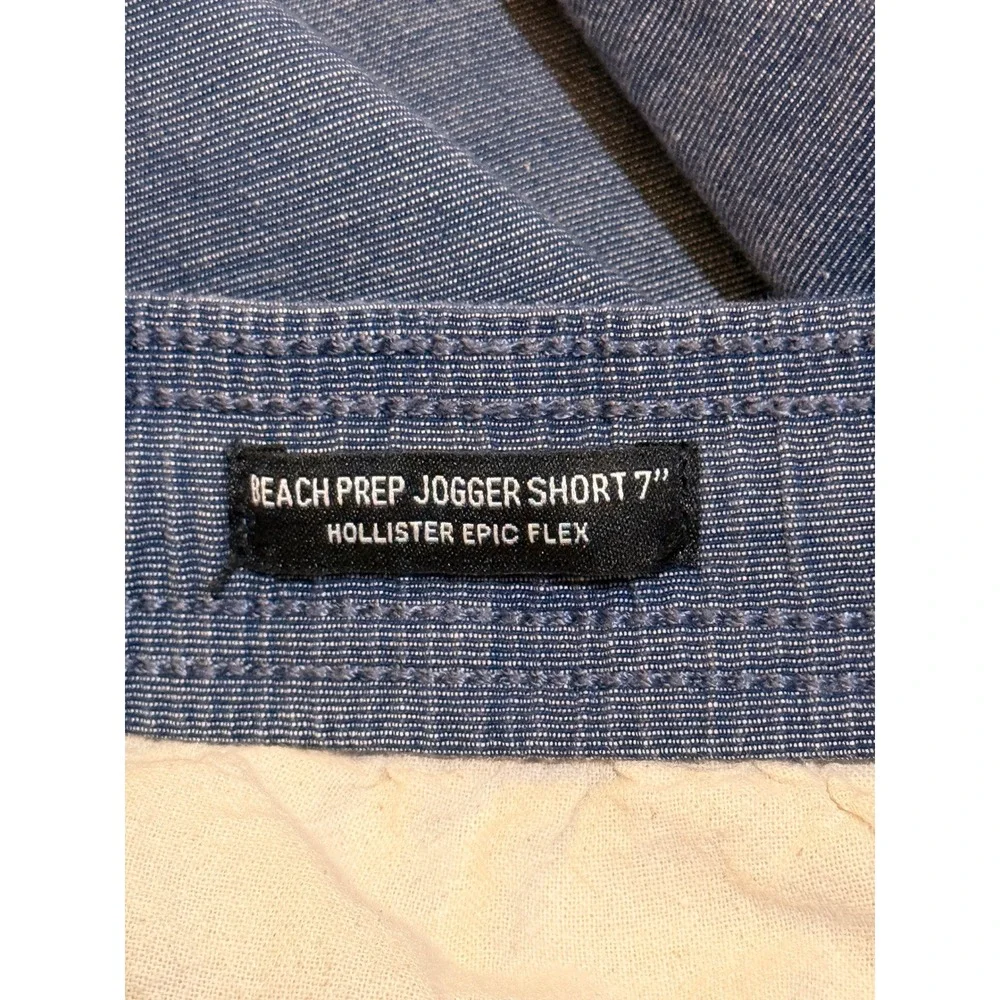 Hollister Mens S Beach Prep Jogger Shorts Blue Epic Flex 7 Inch Inseam